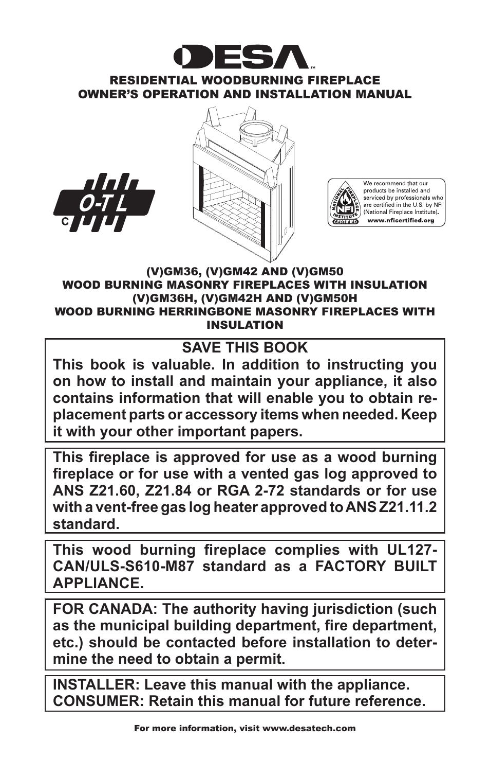 Desa (V)gM36 User Manual | 28 pages