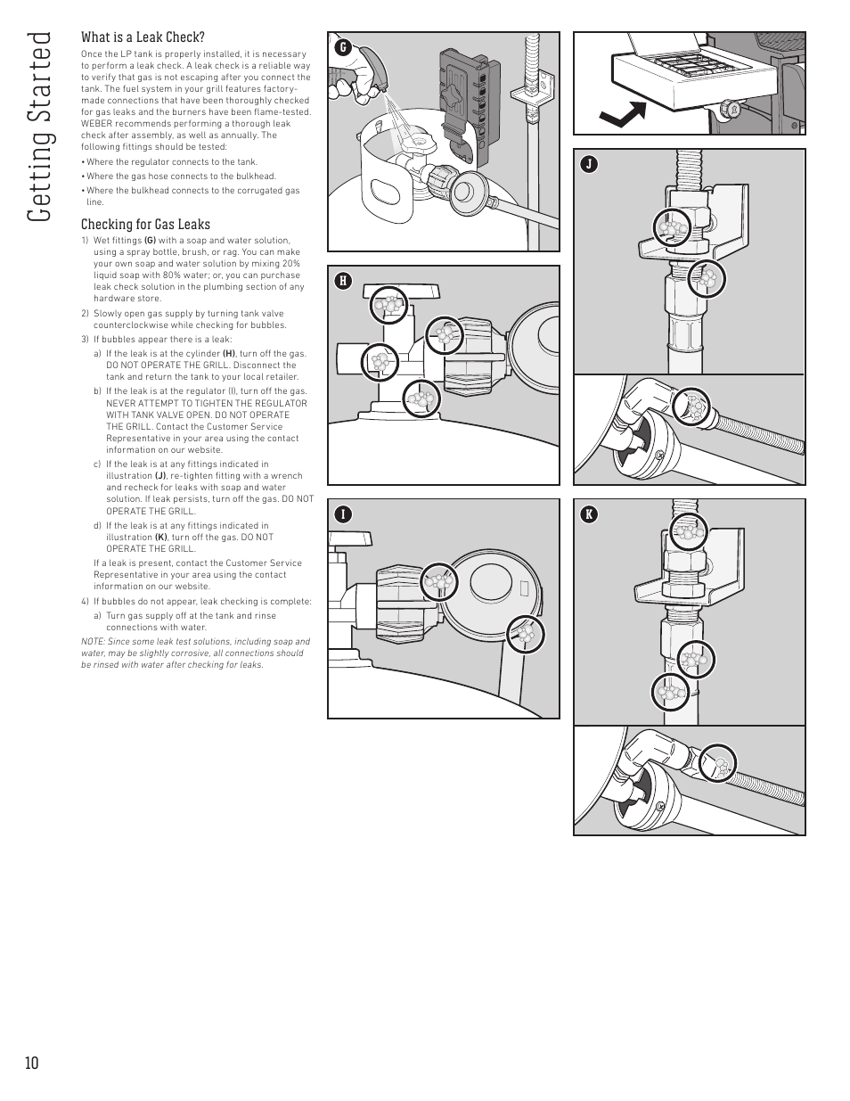 Ge tt in g s tar te d | weber Spirit Spirit SP-335 Freestanding Gas Grill User Guide User Manual | Page 10 / 68