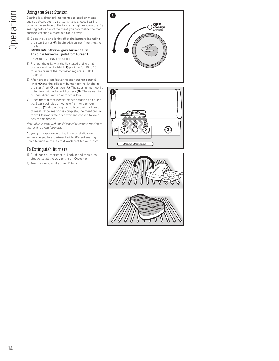 Op er at ion | weber Spirit Spirit SP-335 Freestanding Gas Grill User Guide User Manual | Page 14 / 68
