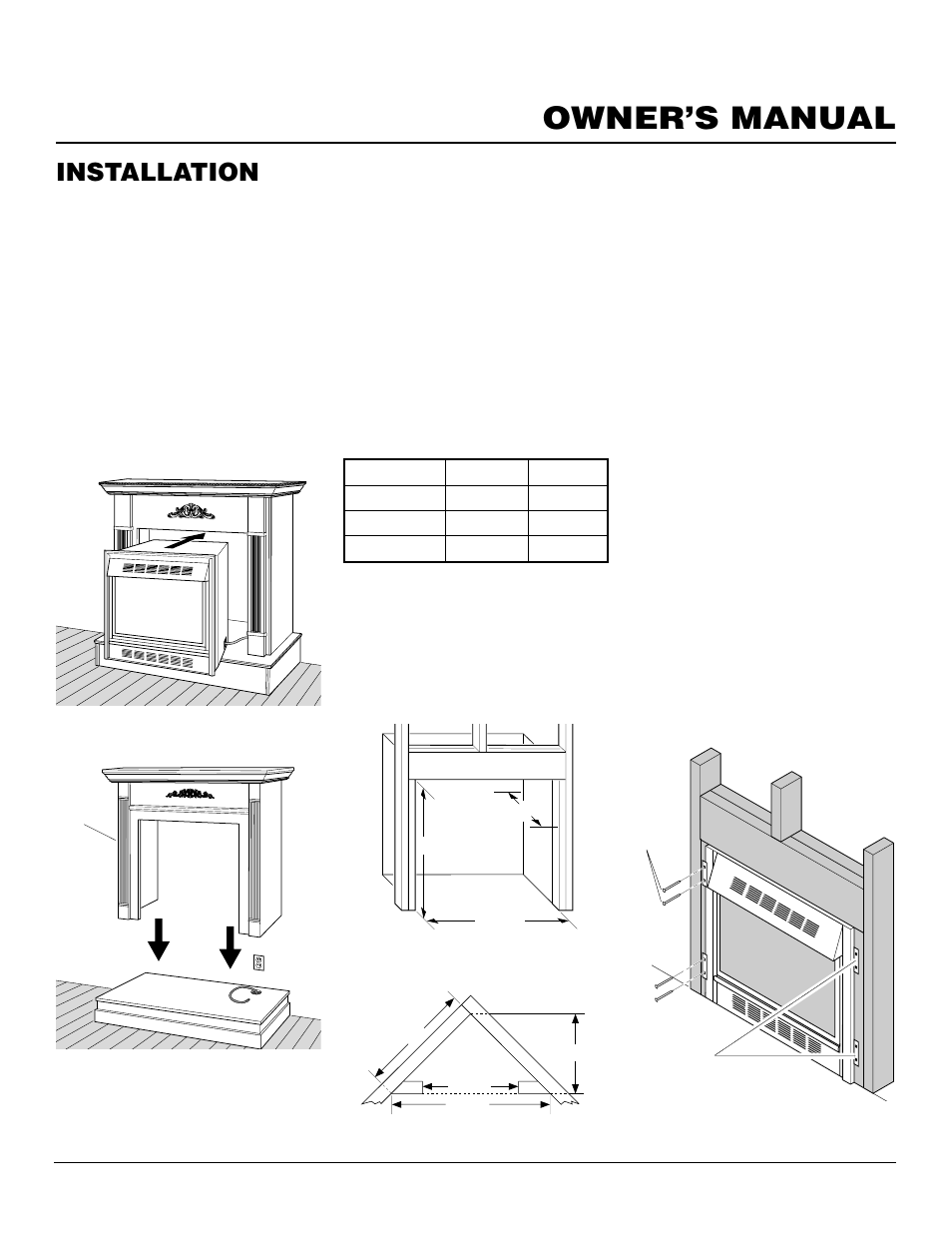 Owner’s manual, Installation, Continued | Desa CGFP28PT User Manual | Page 13 / 34