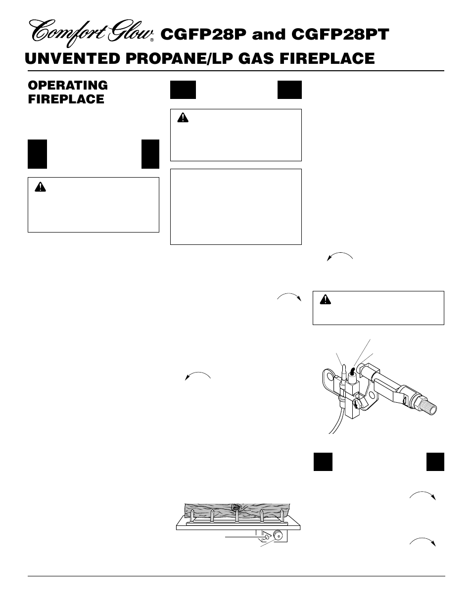 Operating fireplace | Desa CGFP28PT User Manual | Page 18 / 34