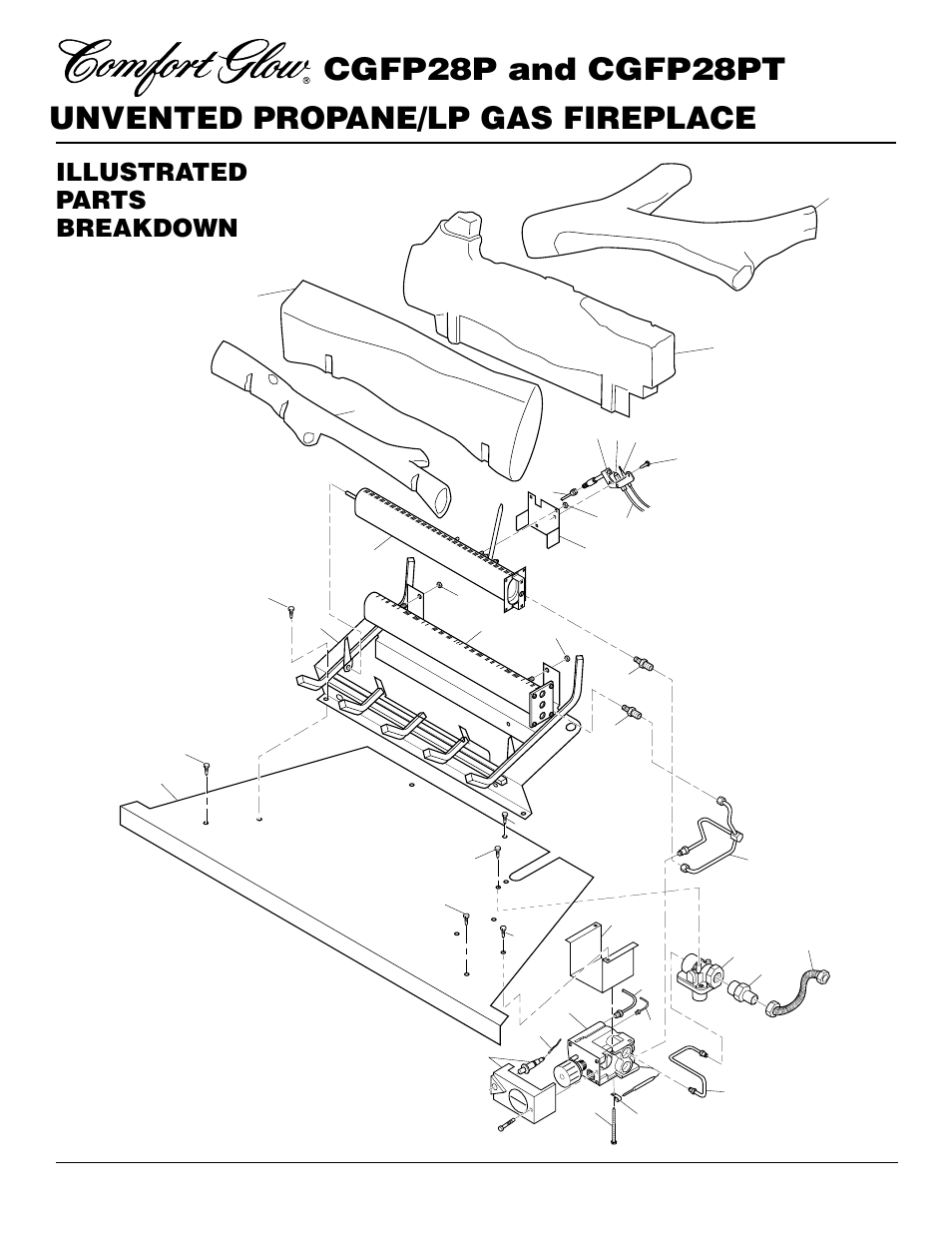 Illustrated parts breakdown | Desa CGFP28PT User Manual | Page 28 / 34