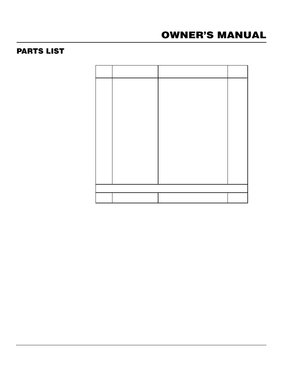 Owner’s manual, Parts list, Fireplace | Cgfp28p cgfp28pt | Desa CGFP28PT User Manual | Page 31 / 34