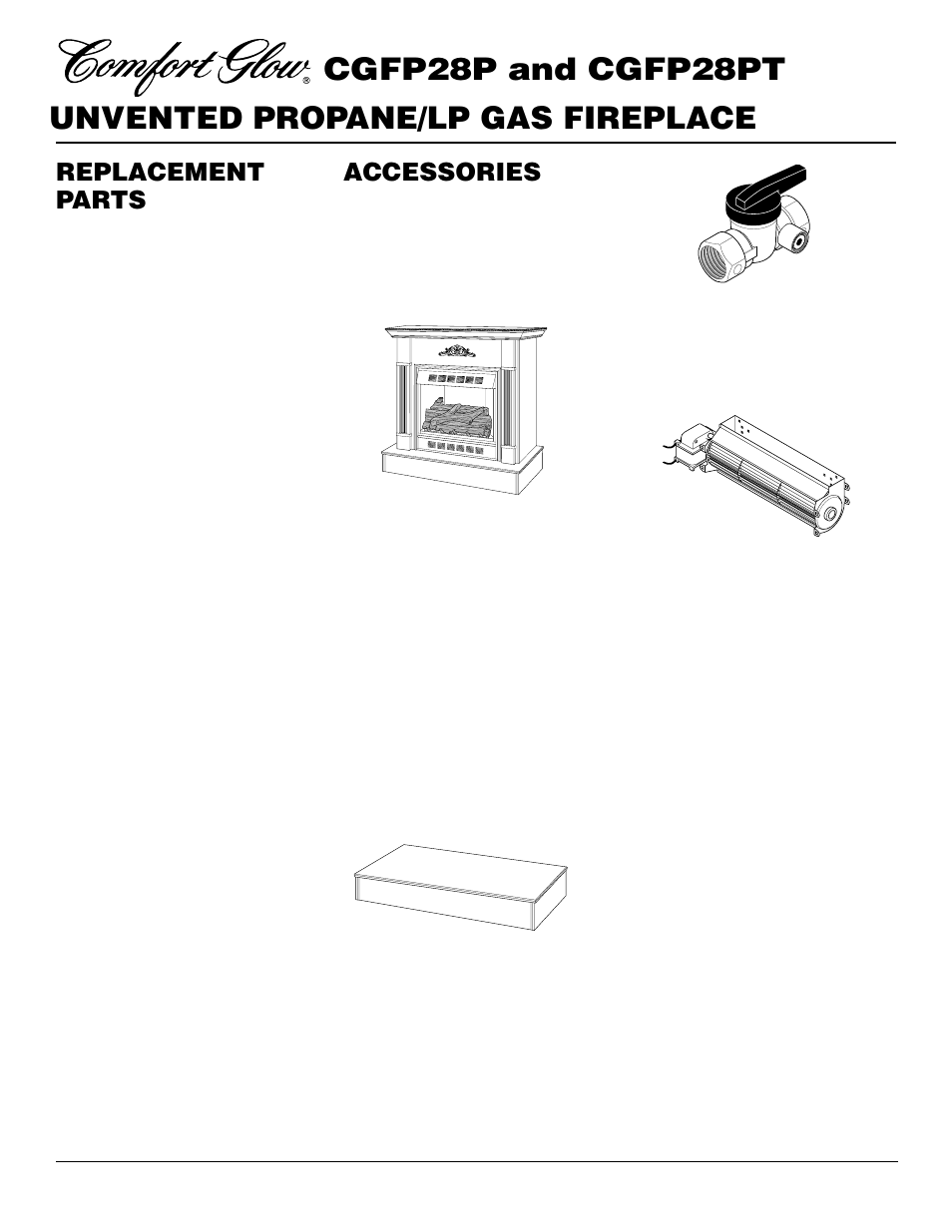 Accessories, Replacement parts | Desa CGFP28PT User Manual | Page 32 / 34