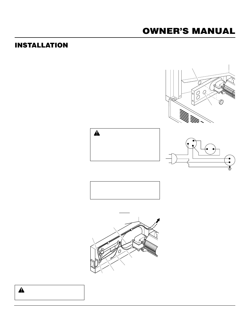 Owner’s manual, Installation, Continued | Operating the blower | Desa CGFP28PT User Manual | Page 9 / 34