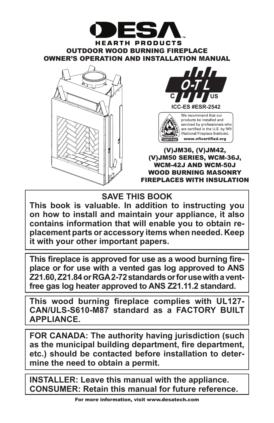 Desa WCM-50J User Manual | 40 pages
