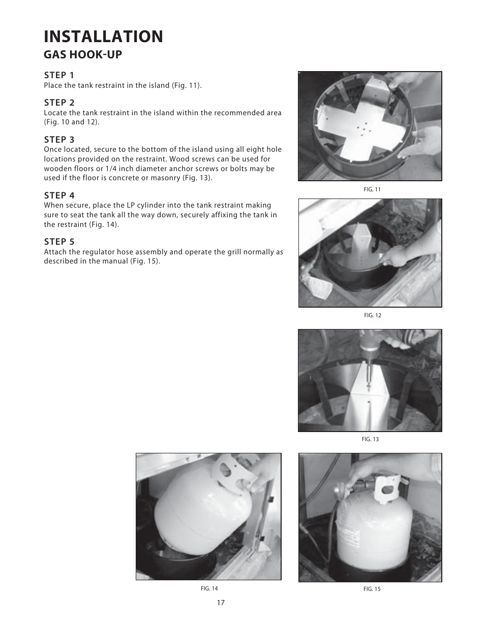 Installation, Gas hook-up | DCS Use & Care Guide User Manual | Page 19 / 80