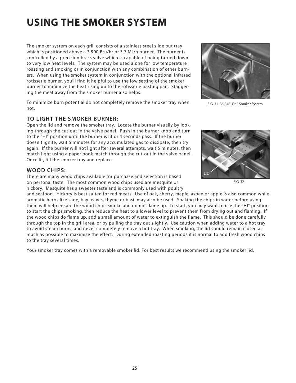 Using the smoker system | DCS Use & Care Guide User Manual | Page 27 / 80