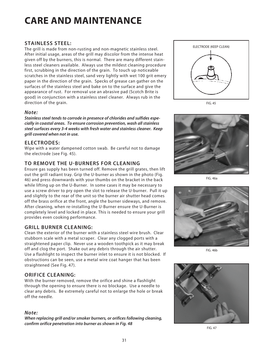 Care and maintenance | DCS Use & Care Guide User Manual | Page 33 / 80