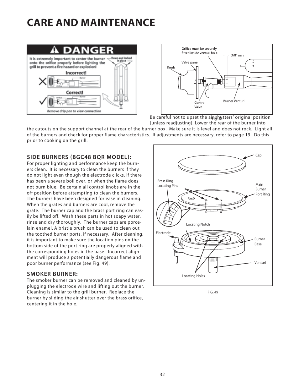 Care and maintenance | DCS Use & Care Guide User Manual | Page 34 / 80
