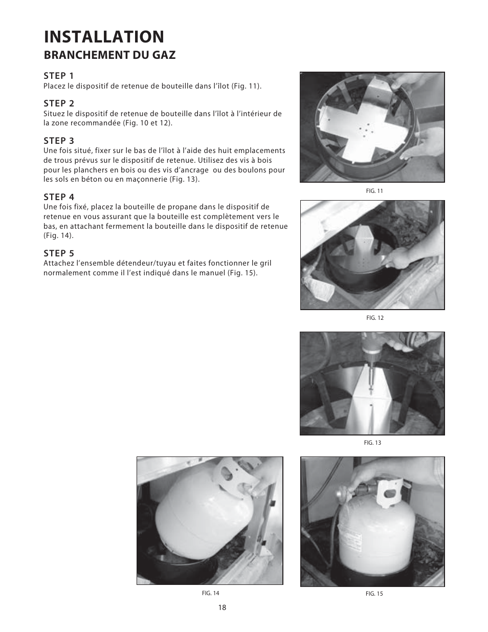 Installation, Branchement du gaz | DCS Use & Care Guide User Manual | Page 58 / 80
