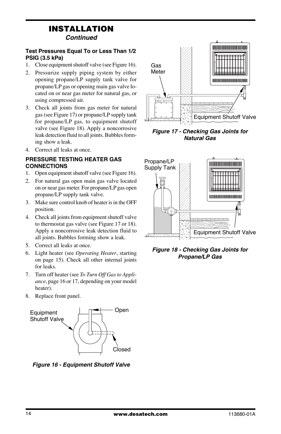 Installation, Continued | Desa 10542 User Manual | Page 14 / 32