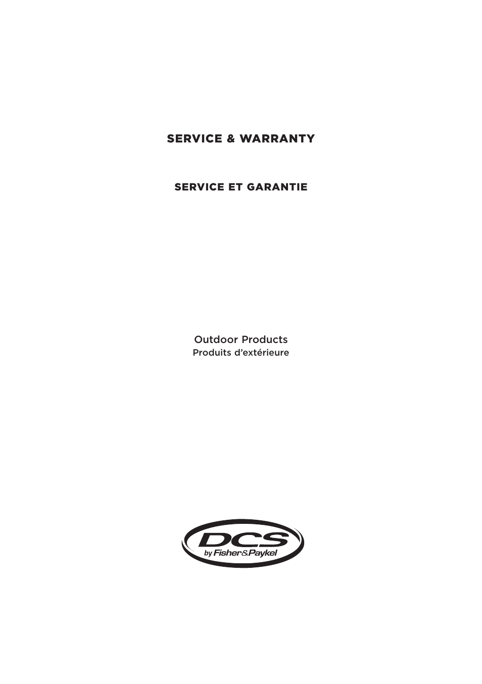 DCS Service & Warranty User Manual | 24 pages