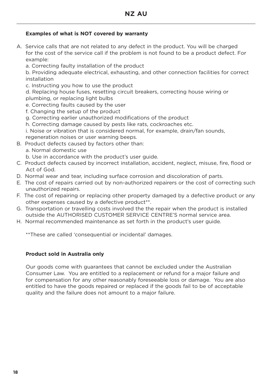 Nz au | DCS Service & Warranty User Manual | Page 20 / 24