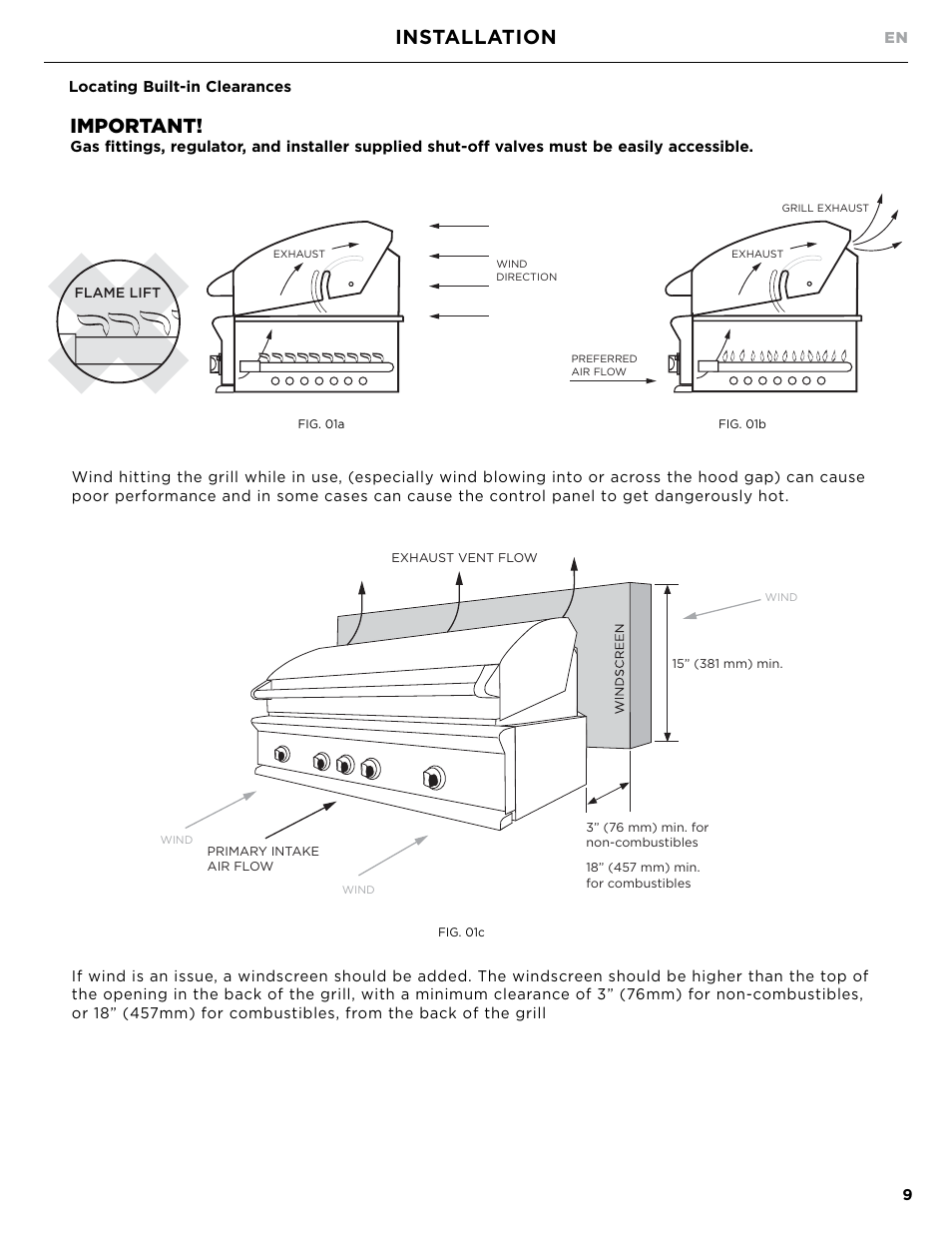 Installation, Important | DCS Owner's Guide User Manual | Page 11 / 96