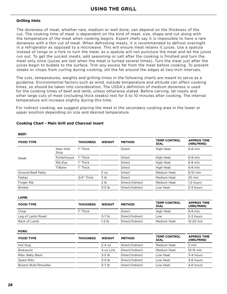 Using the grill | DCS Owner's Guide User Manual | Page 30 / 96