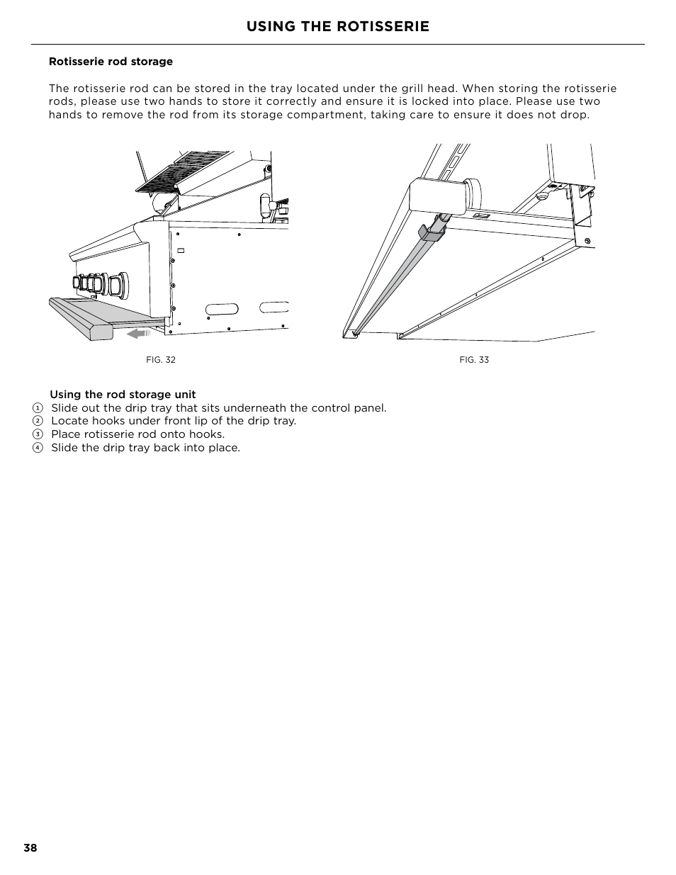 Using the rotisserie | DCS Owner's Guide User Manual | Page 40 / 96