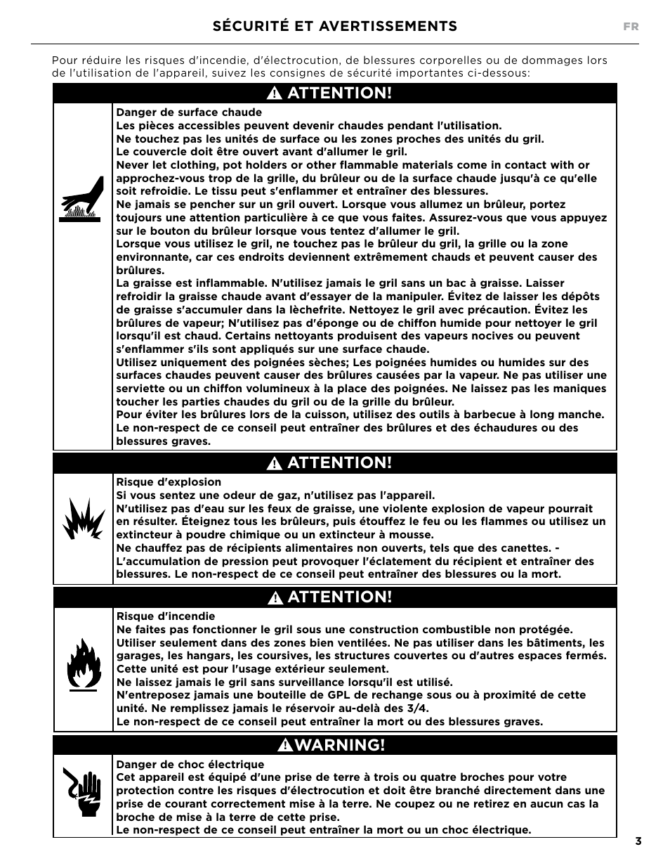 Attention, Warning | DCS Owner's Guide User Manual | Page 51 / 96