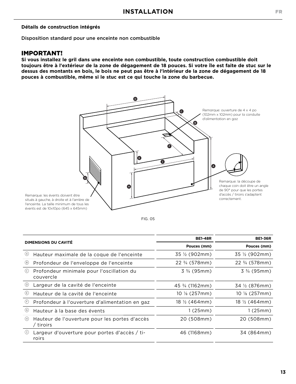 Installation, Important | DCS Owner's Guide User Manual | Page 61 / 96