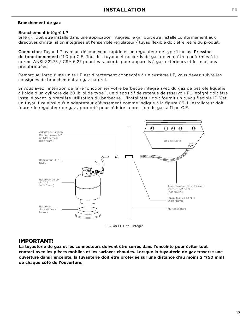 Installation, Important | DCS Owner's Guide User Manual | Page 65 / 96