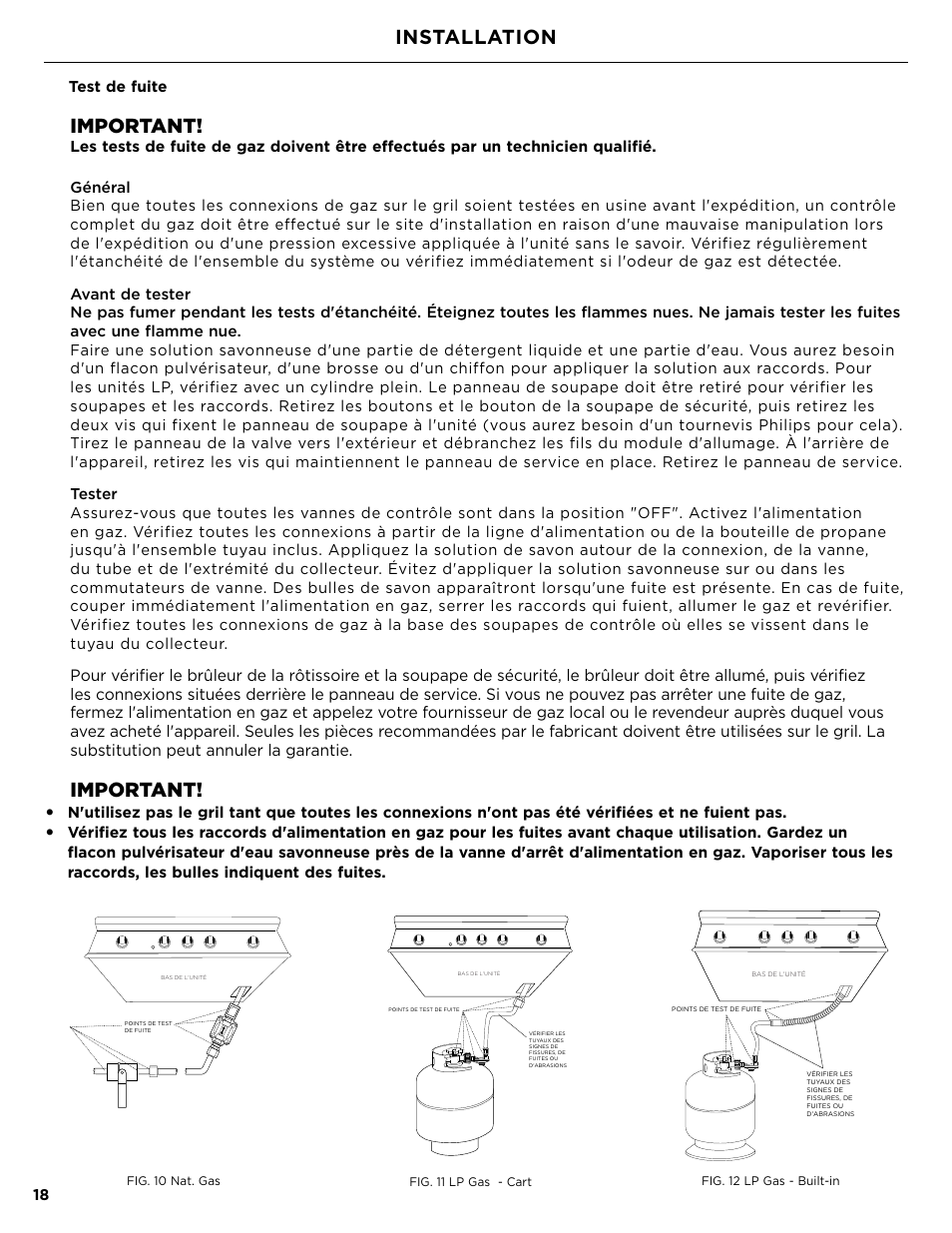 Installation, Important | DCS Owner's Guide User Manual | Page 66 / 96