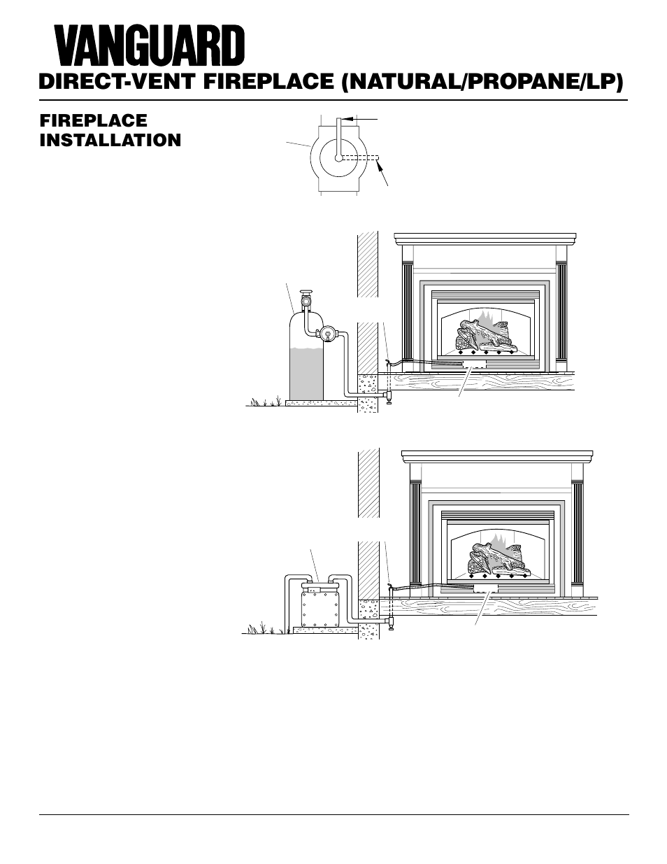 Direct-vent fireplace (natural/propane/lp), Fireplace installation, Continued | Desa BHDV41N/P User Manual | Page 20 / 44