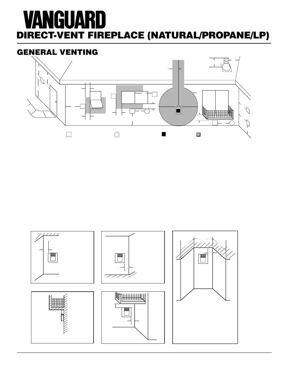 Direct-vent fireplace (natural/propane/lp), General venting, Continued | Desa BHDV41N/P User Manual | Page 6 / 44