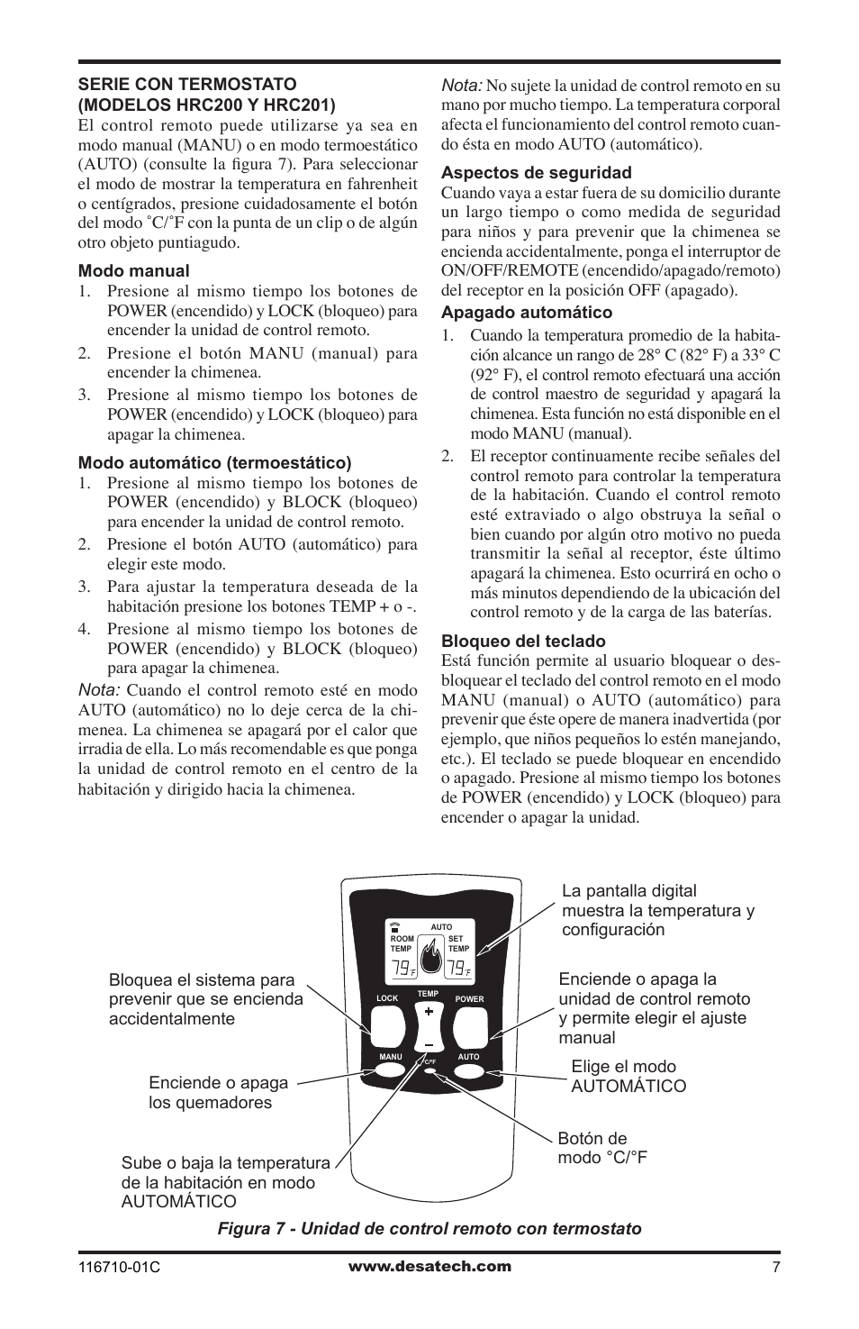 Desa HRC101 User Manual | Page 7 / 8