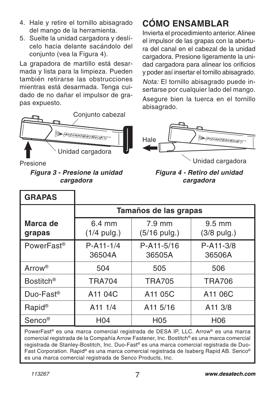 Cómo ensamblar | Desa 10401 User Manual | Page 7 / 12