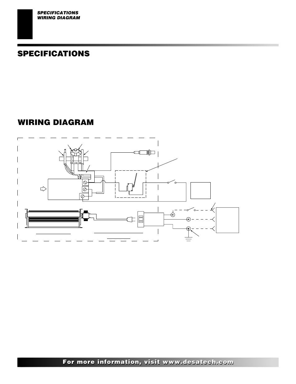 Specifications, Wiring diagram | Desa CD42M-A User Manual | Page 20 / 22