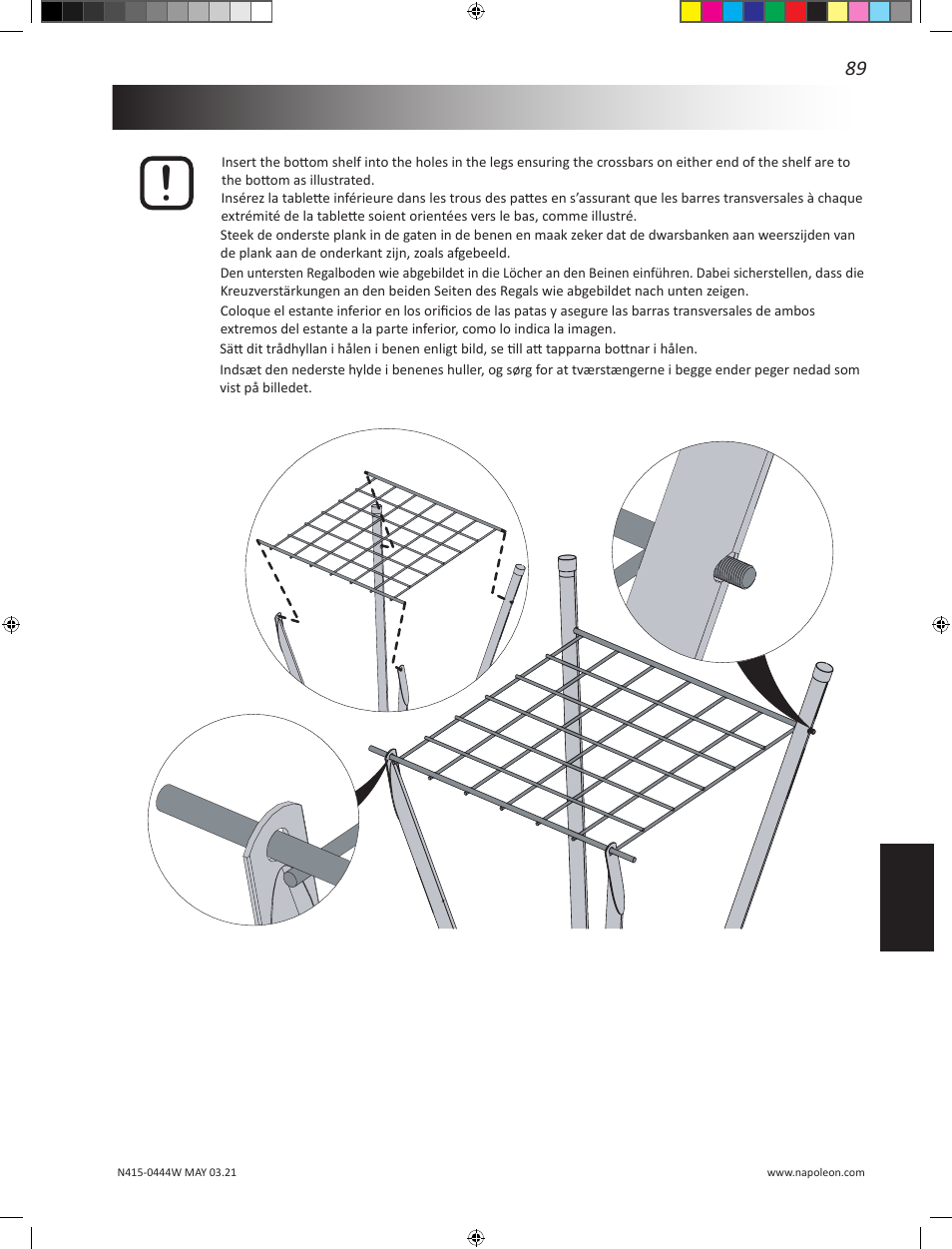Napoleon 23 Inch Portable Charcoal Kettle Grill Owner's Manual User Manual | Page 89 / 100