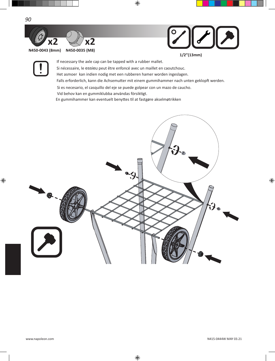Napoleon 23 Inch Portable Charcoal Kettle Grill Owner's Manual User Manual | Page 90 / 100