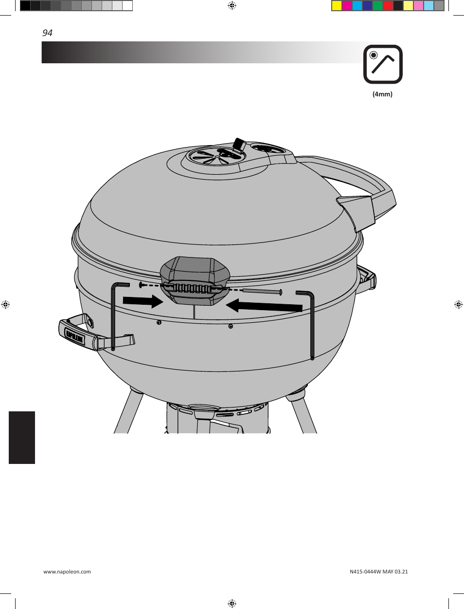 Napoleon 23 Inch Portable Charcoal Kettle Grill Owner's Manual User Manual | Page 94 / 100