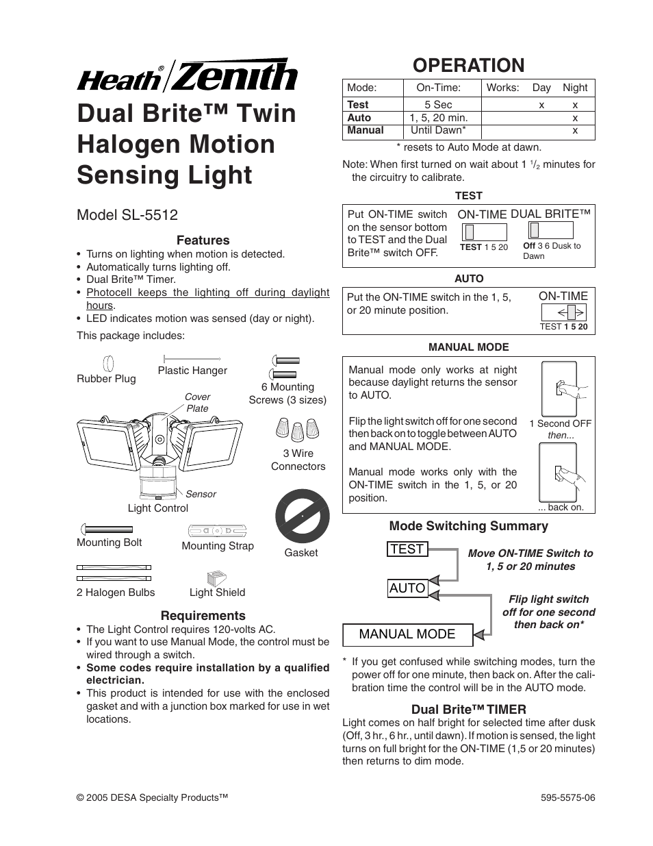 Desa SL-5512 User Manual | 12 pages