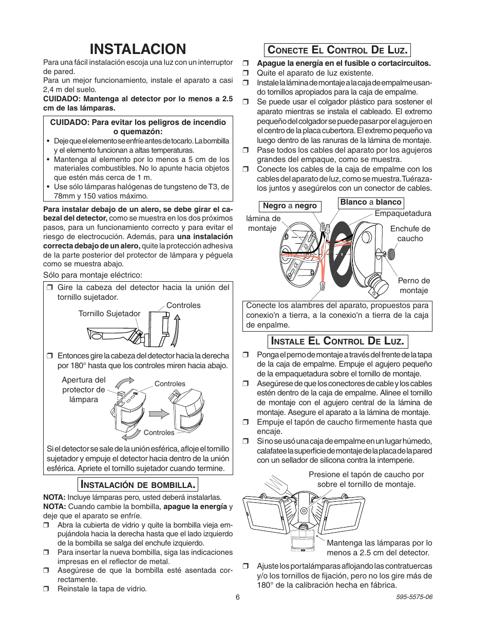 Instalacion | Desa SL-5512 User Manual | Page 6 / 12