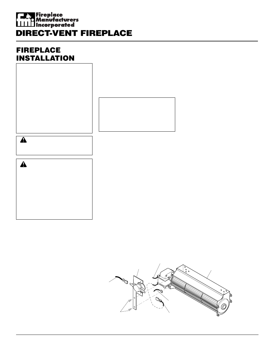 Direct-vent fireplace, Fireplace installation | Desa DVFE34 User Manual | Page 16 / 36