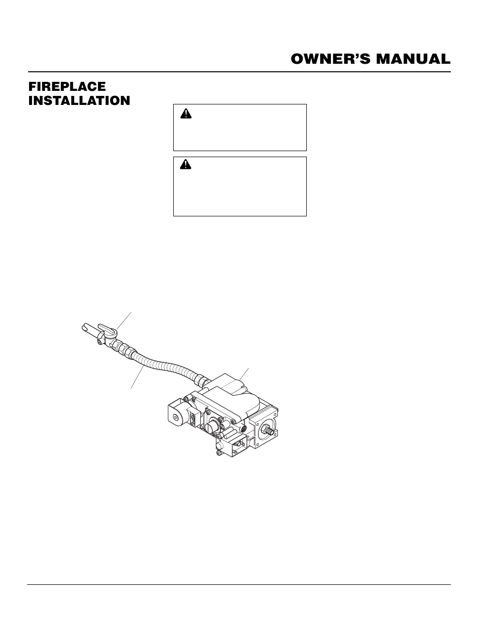 Owner’s manual, Fireplace installation, Continued | Desa DVFE34 User Manual | Page 19 / 36