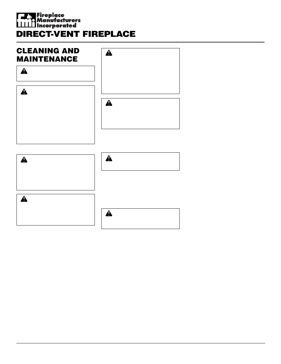 Direct-vent fireplace, Cleaning and maintenance | Desa DVFE34 User Manual | Page 26 / 36