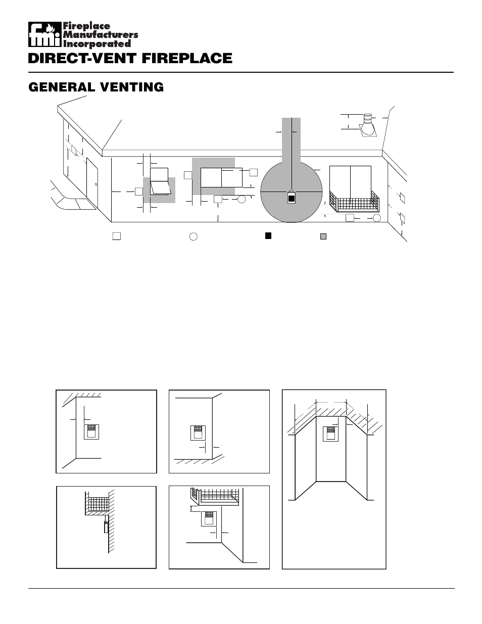 Direct-vent fireplace, General venting, Continued | Desa DVFE34 User Manual | Page 6 / 36