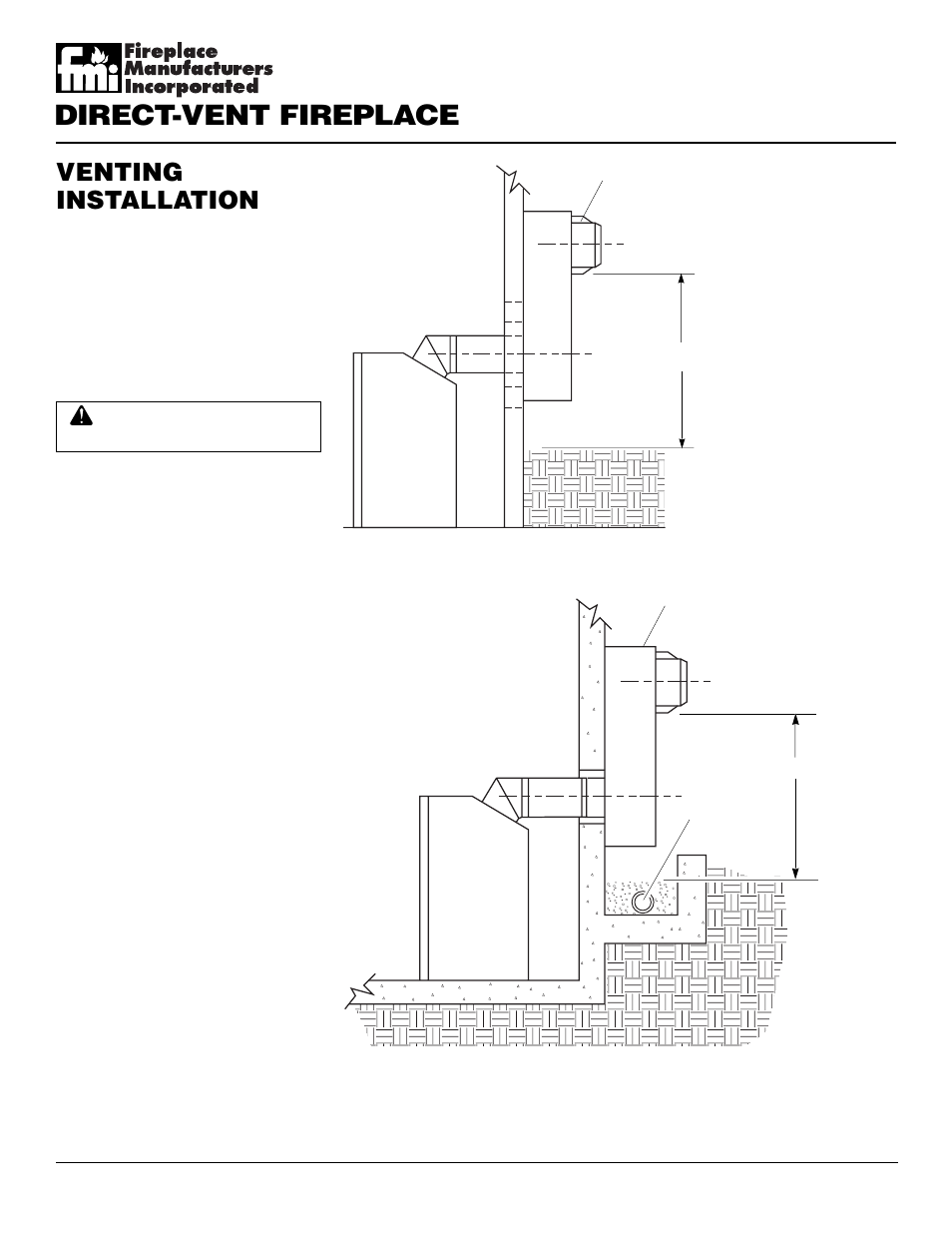 Direct-vent fireplace, Venting installation, Continued | Desa DVFE34 User Manual | Page 8 / 36