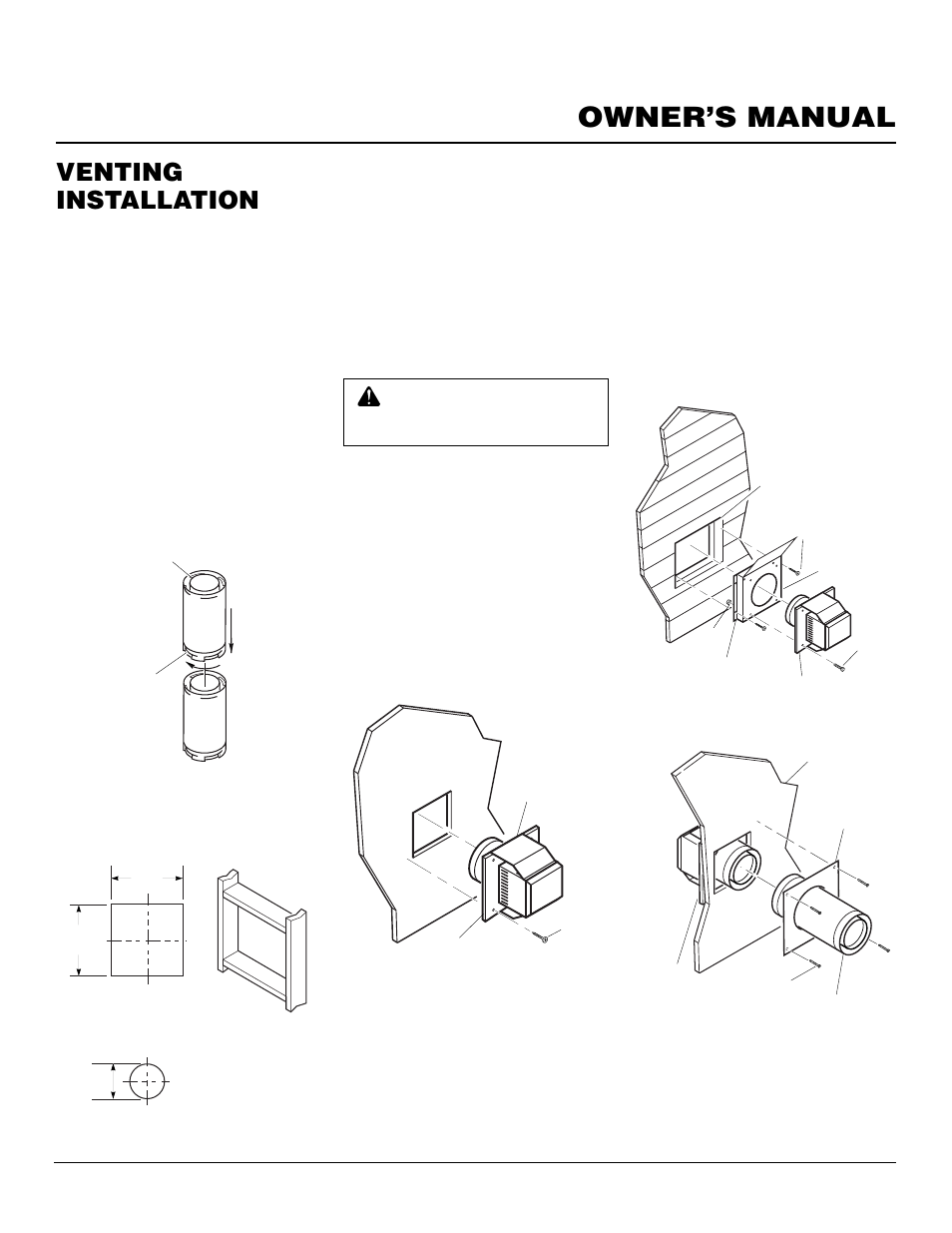 Owner’s manual, Venting installation, Continued | Desa DVFE34 User Manual | Page 9 / 36