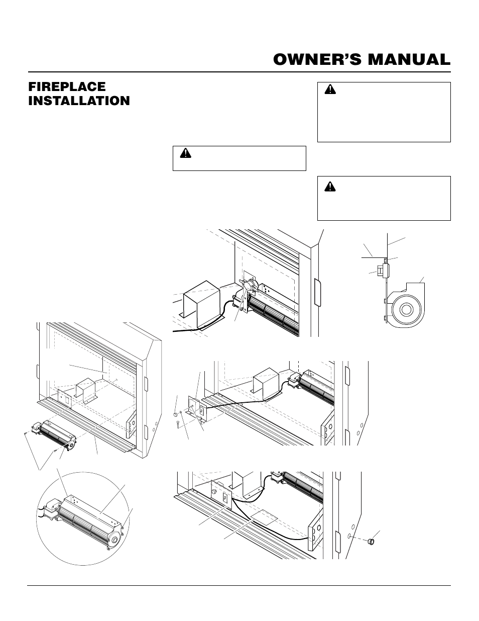Owner’s manual, Fireplace installation, Continued | Desa BDV37N/P User Manual | Page 17 / 42