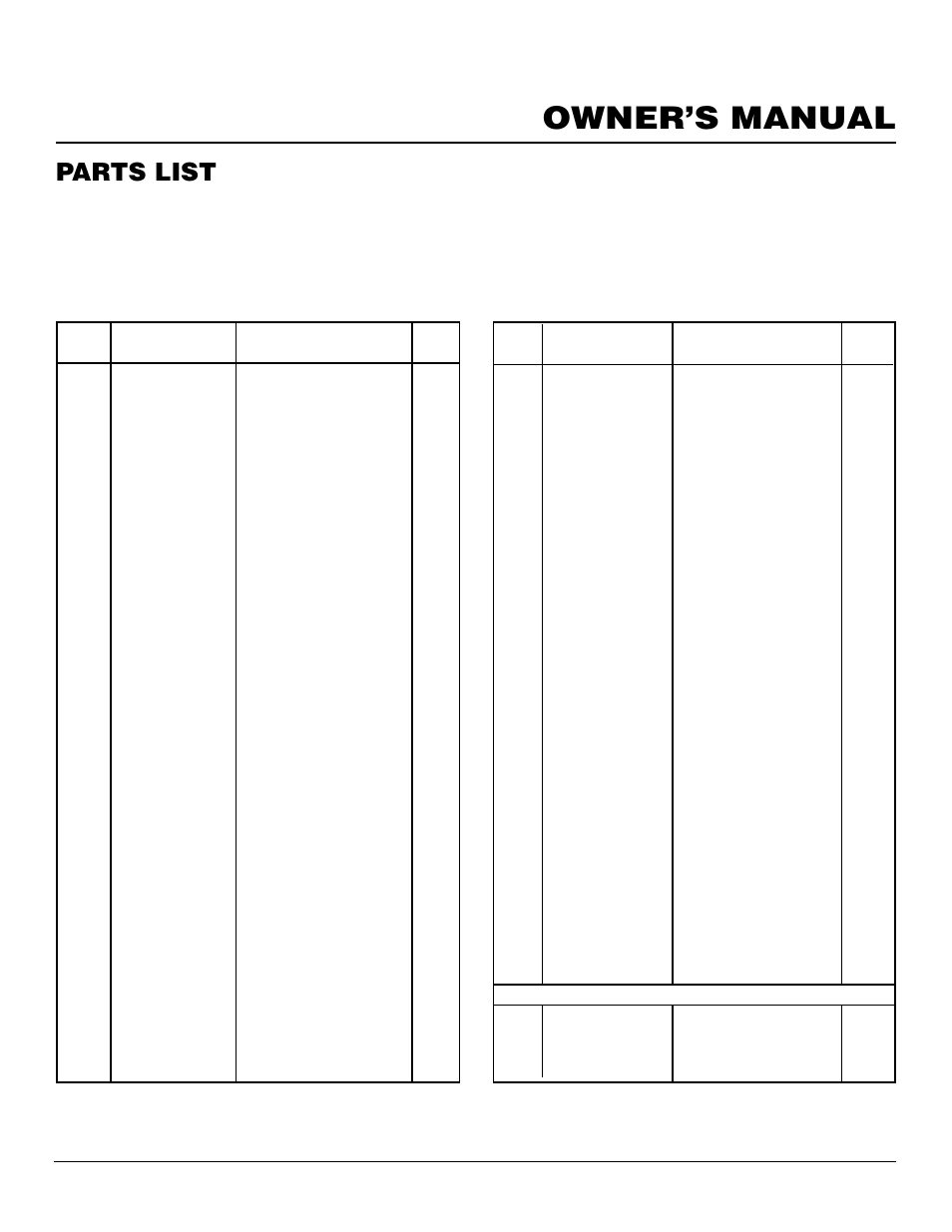 Owner’s manual, Parts list, Direct-vent fireplace bdv37n(a,b) bdv41n(a,b) | Desa BDV37N/P User Manual | Page 35 / 42