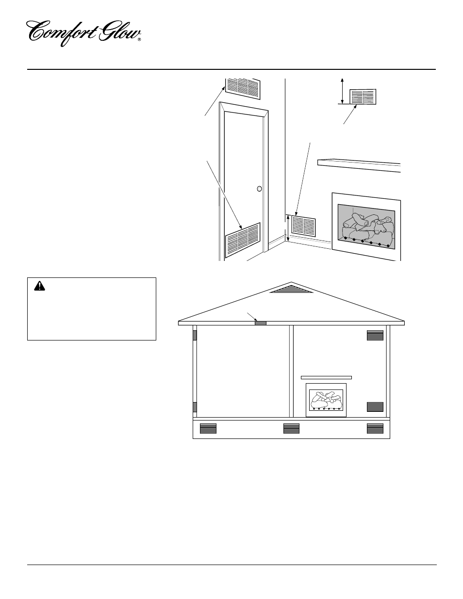 For vented natural gas logs radco burners, Air for combustion and ventilation | Desa CVSR24 User Manual | Page 6 / 24