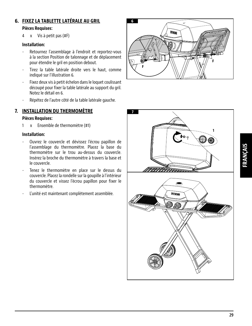 Français | Pit Boss 45 Inch Portable Gas Grill Owners Guide User Manual | Page 29 / 40