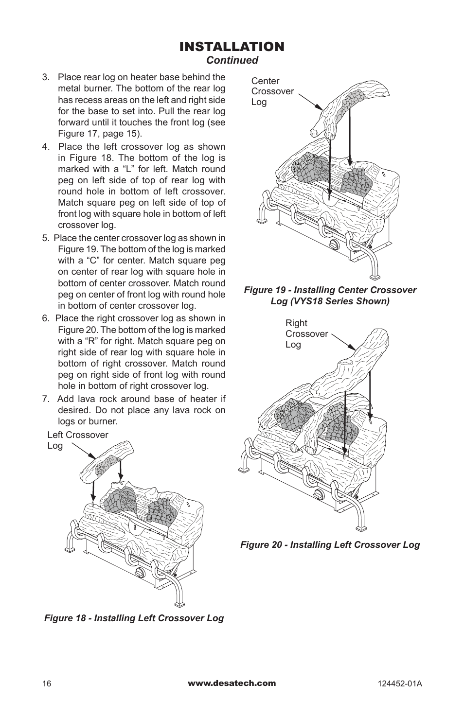 Installation | Desa VyS18NC User Manual | Page 16 / 32