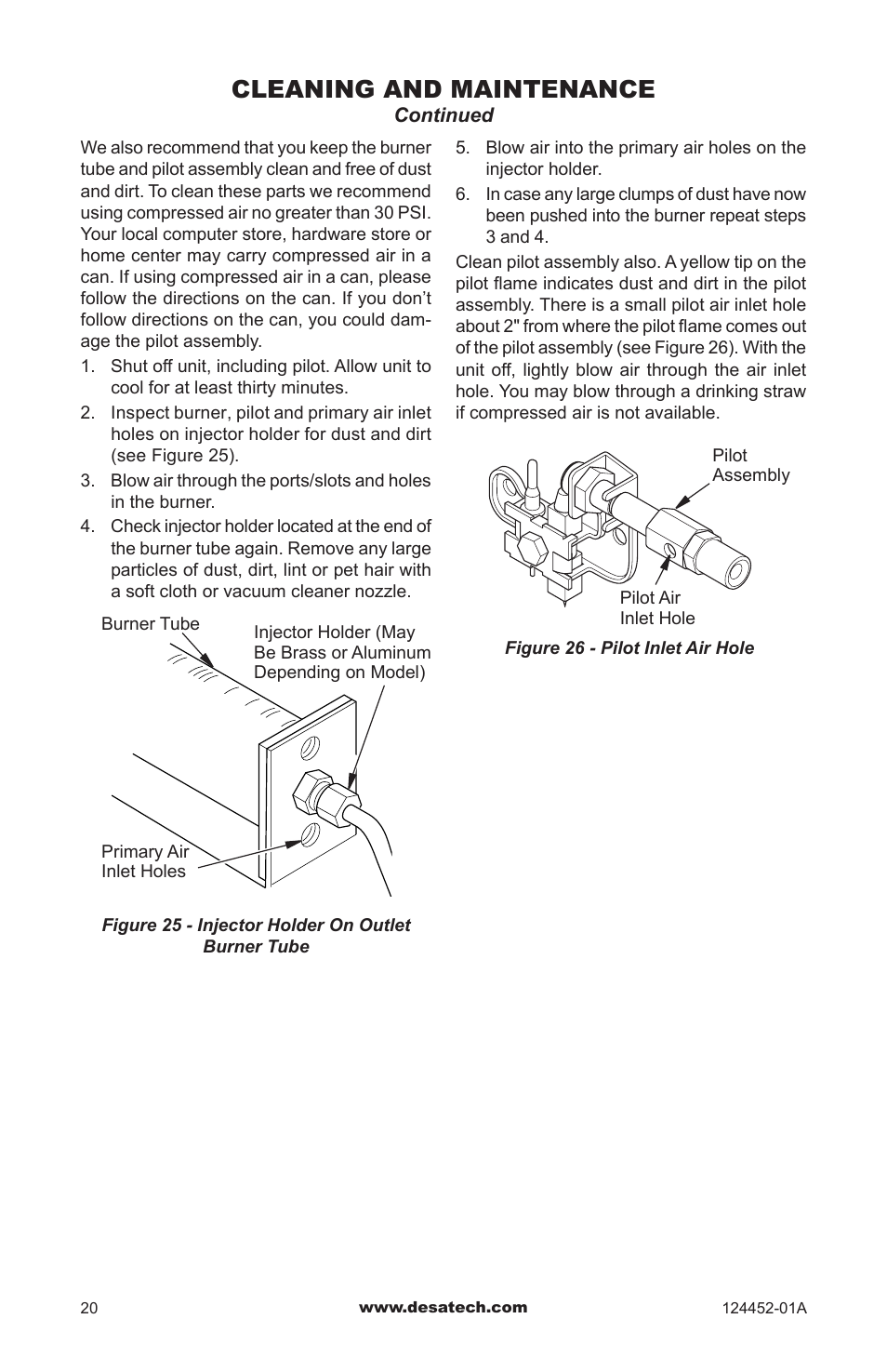 Cleaning and maintenance | Desa VyS18NC User Manual | Page 20 / 32