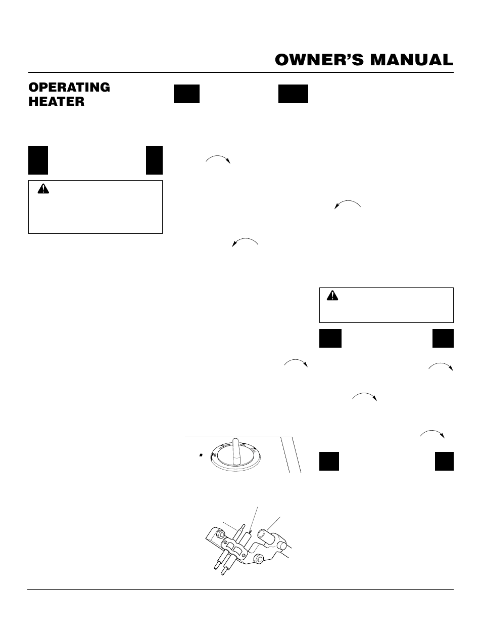 Owner’s manual, Operating heater | Desa FA-10BA User Manual | Page 11 / 26