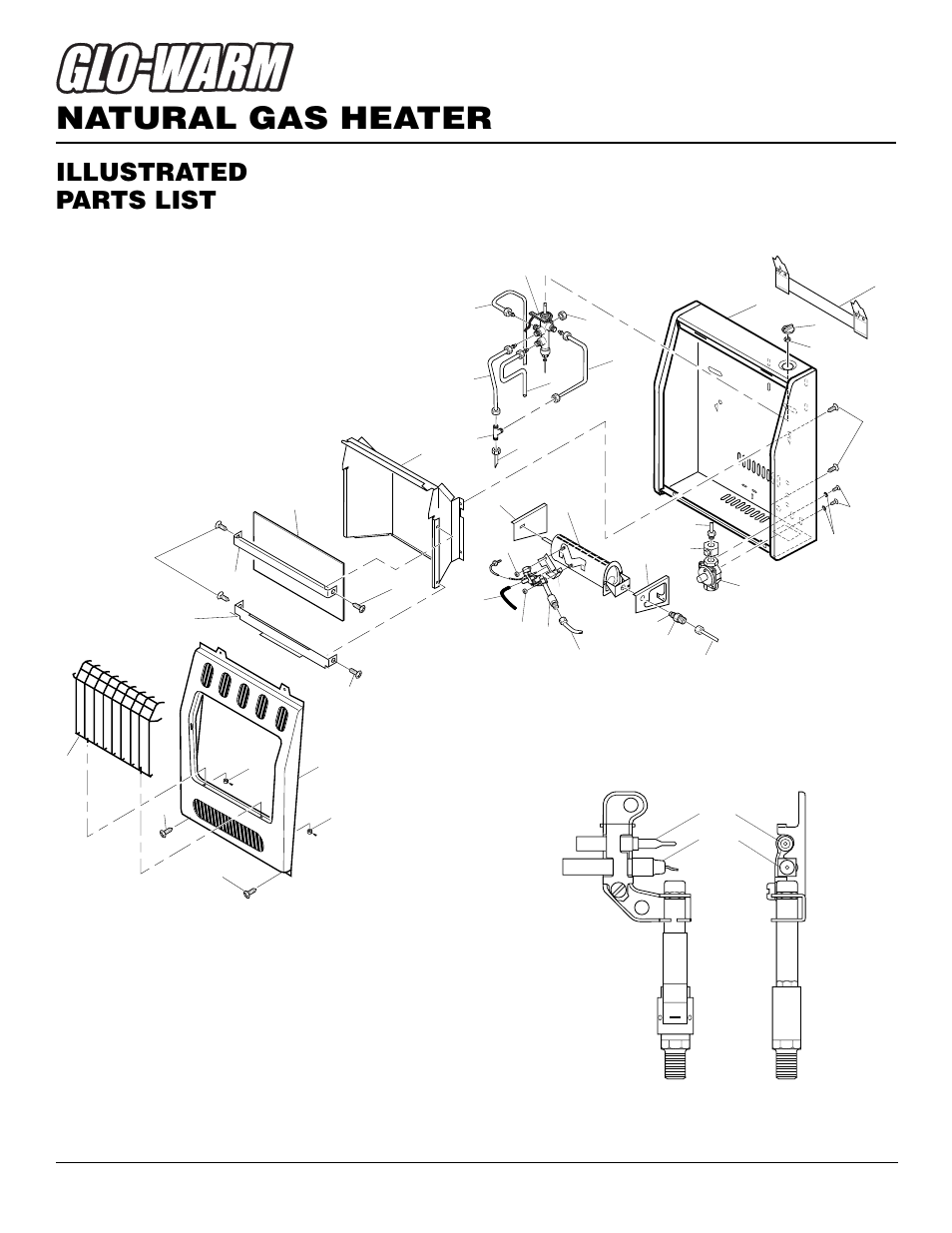 Natural gas heater, Illustrated parts list, Fa-10ba | Desa FA-10BA User Manual | Page 20 / 26