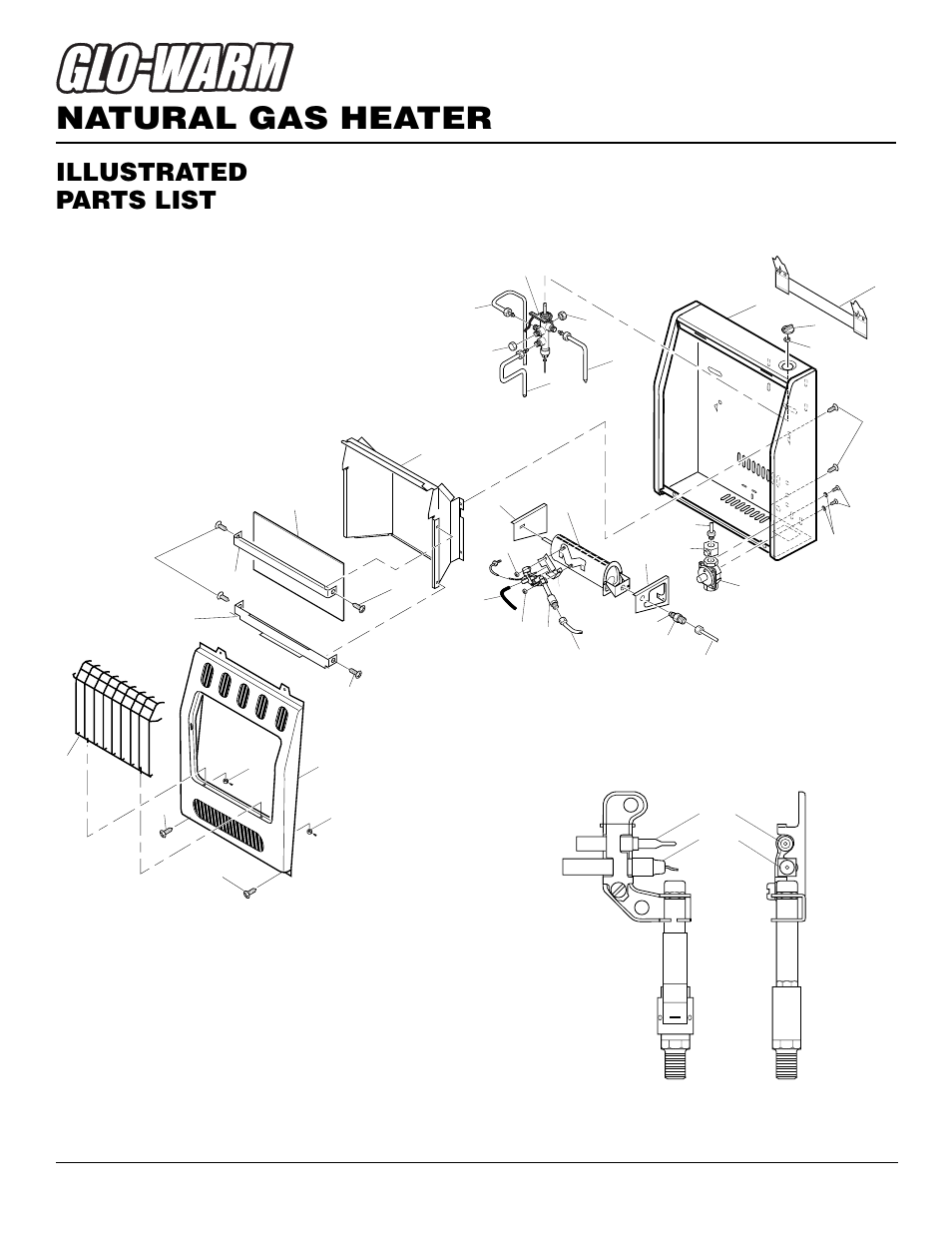Natural gas heater, Illustrated parts list | Desa FA-10BA User Manual | Page 22 / 26